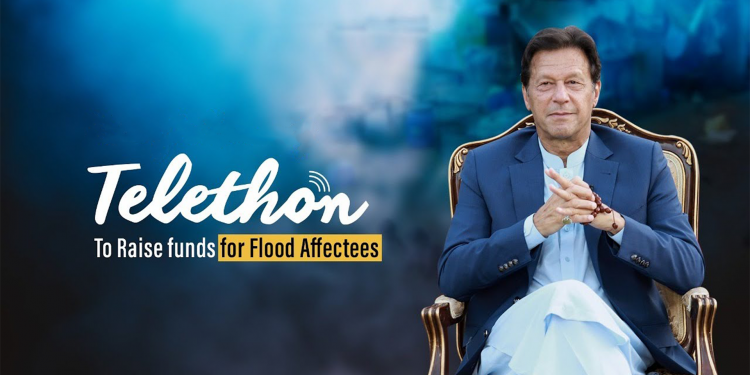Imran Khan, International Telethon, Flood Victims in Pakistan, long-term, international cooperation