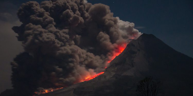 volcano eruption in Indonesia