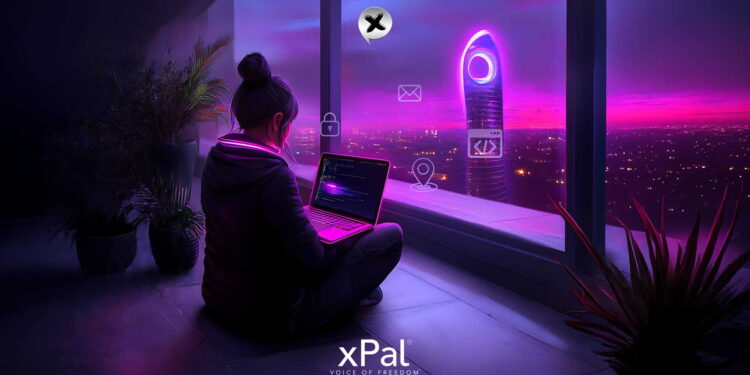 xPal Secure Messaging App for Desktop is live in a user laptop screen